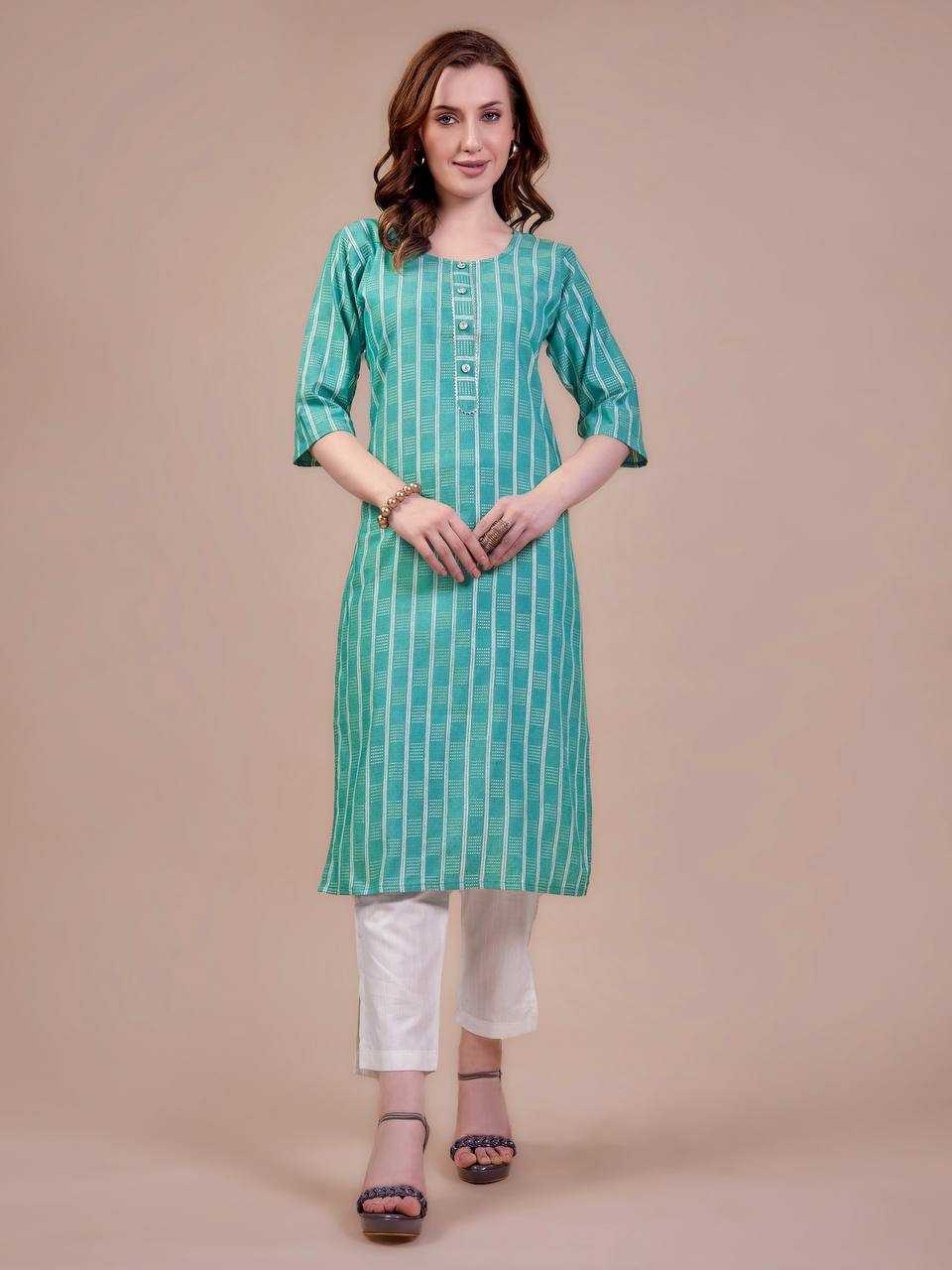 Cotton Rin200 177 Kkurtis  Casual Long Cotton Ladies Kurtis