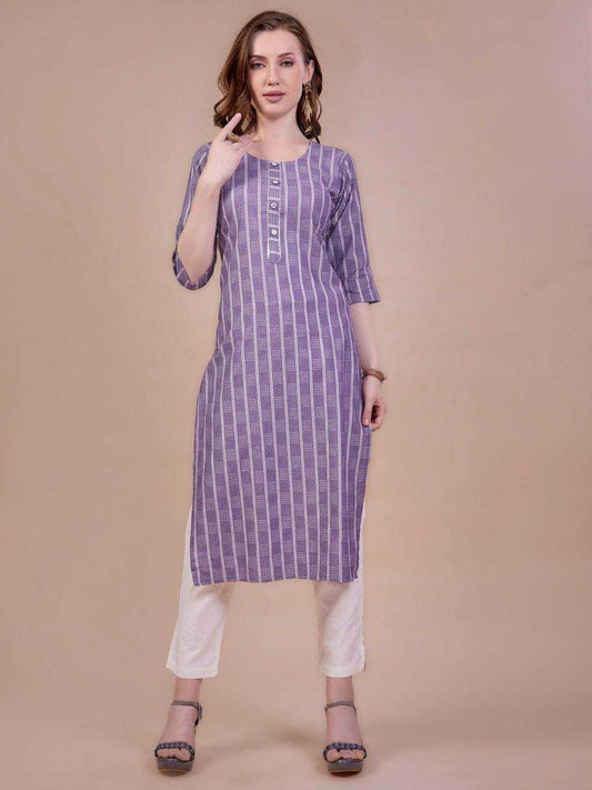 Cotton Rin200 177 Kkurtis  Casual Long Cotton Ladies Kurtis