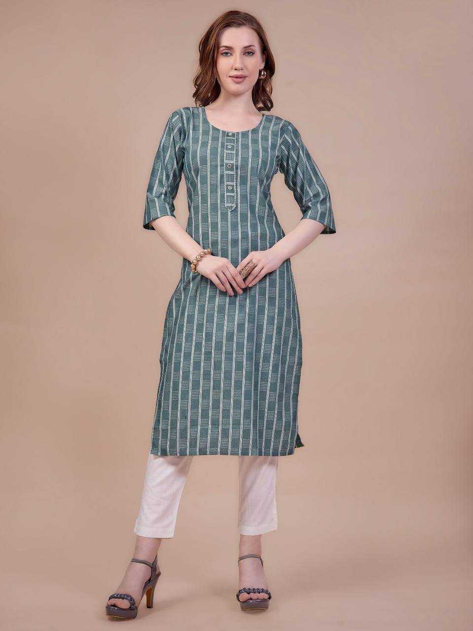 Cotton Rin200 177 Kkurtis  Casual Long Cotton Ladies Kurtis