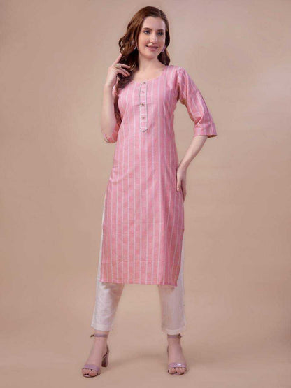 Cotton Rin200 177 Kkurtis  Casual Long Cotton Ladies Kurtis