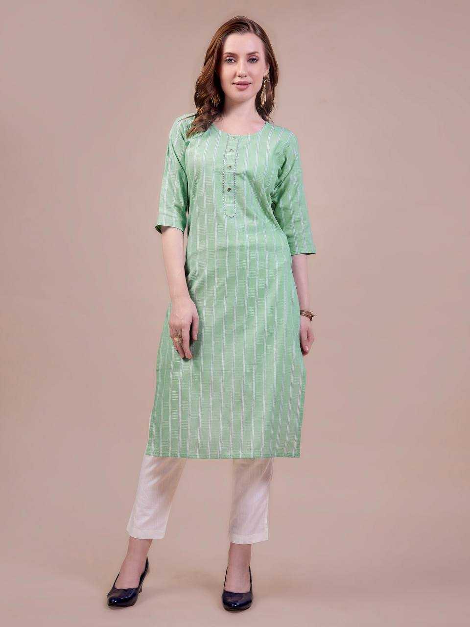 Cotton Rin200 177 Kkurtis  Casual Long Cotton Ladies Kurtis