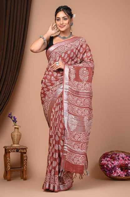 Cotton Vad 25 Sarees  Printed Ladies Cotton Linen Sarees