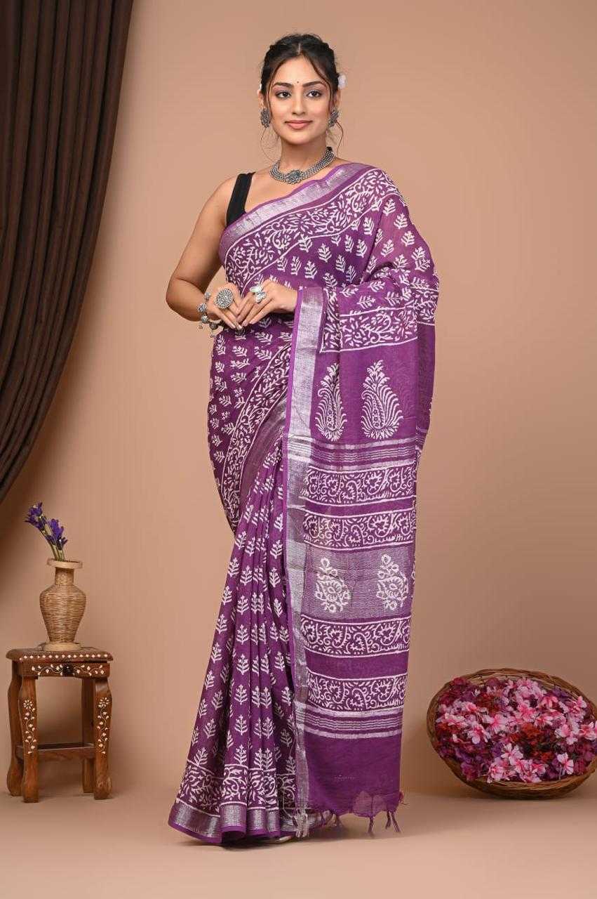 Cotton Vad 25 Sarees  Printed Ladies Cotton Linen Sarees