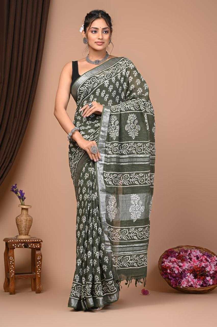 Cotton Vad 25 Sarees  Printed Ladies Cotton Linen Sarees