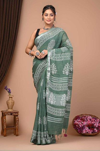 Cotton Vad 25 Sarees  Printed Ladies Cotton Linen Sarees