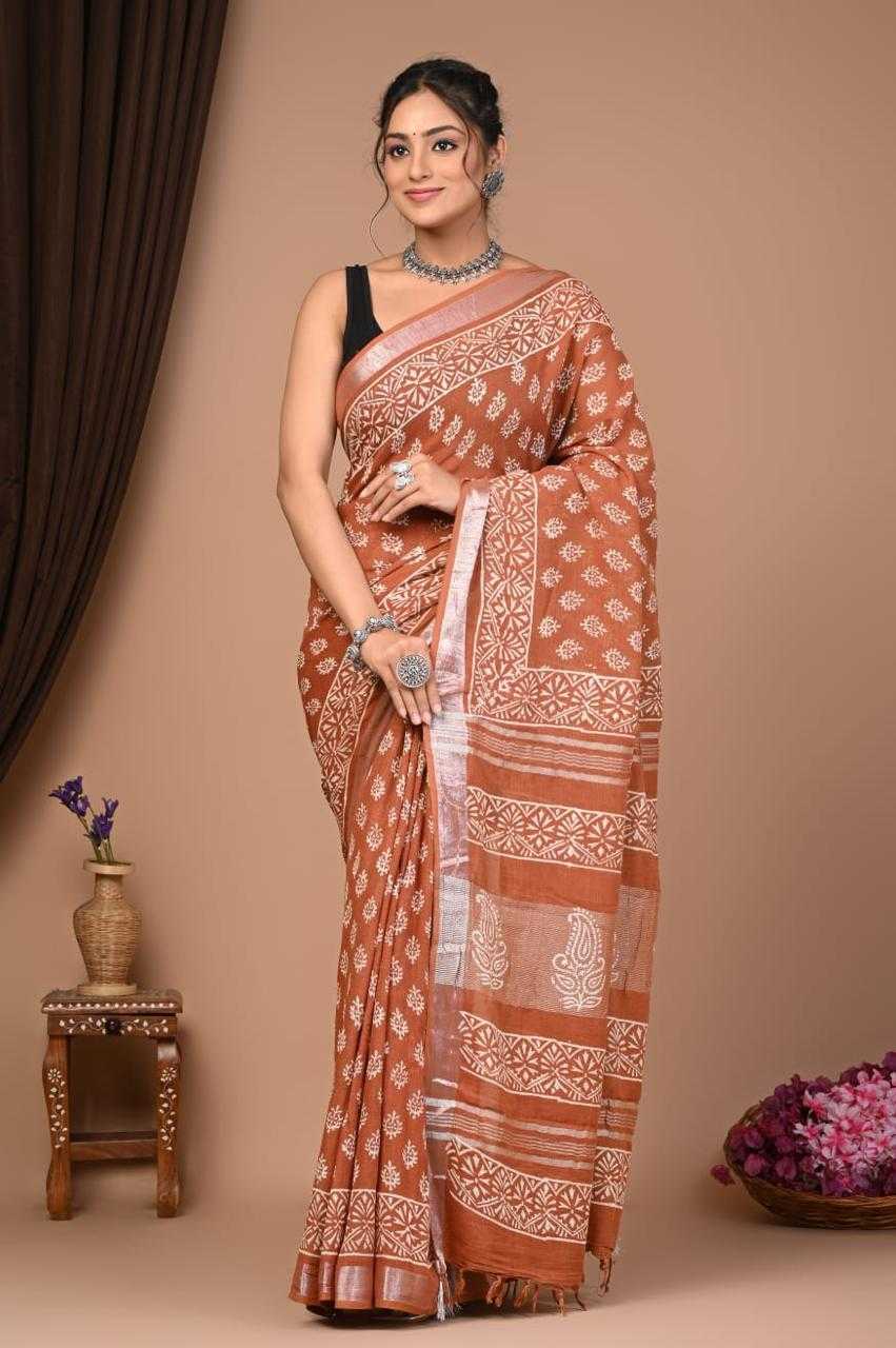 Cotton Vad 25 Sarees  Printed Ladies Cotton Linen Sarees