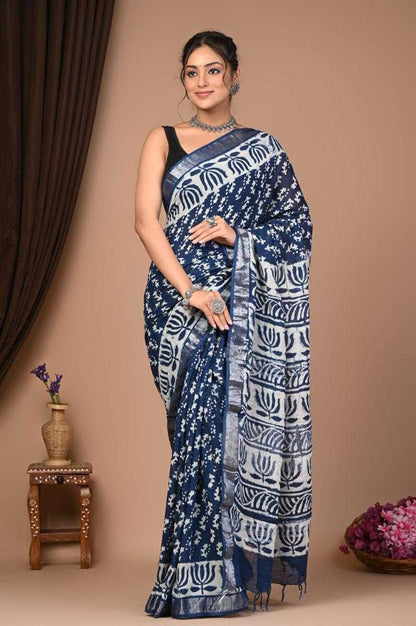 Cotton Vad 25 Sarees  Printed Ladies Cotton Linen Sarees