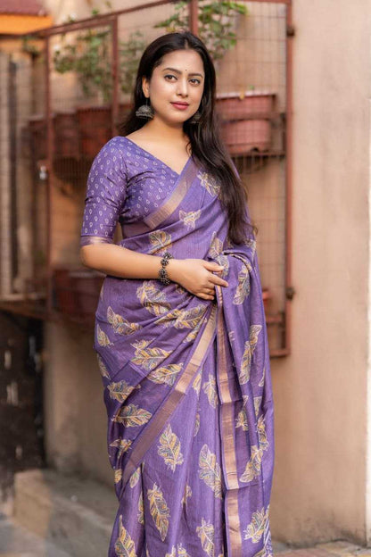 Crepe Kesh118 139 Sarees  Printed Cotton Linen Ladies Sarees