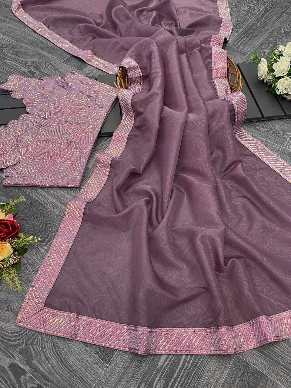 Crepe Rin128 Rjk87 Sarees  Party Wear Fancy Lace Border Zari Border Sarees