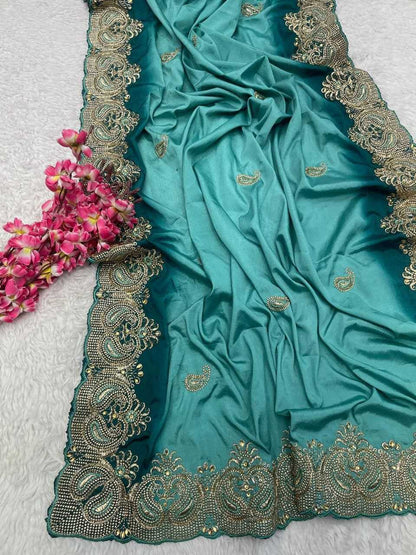 Crepe Silk Rmp 375 Sarees  Emboridered Sarees