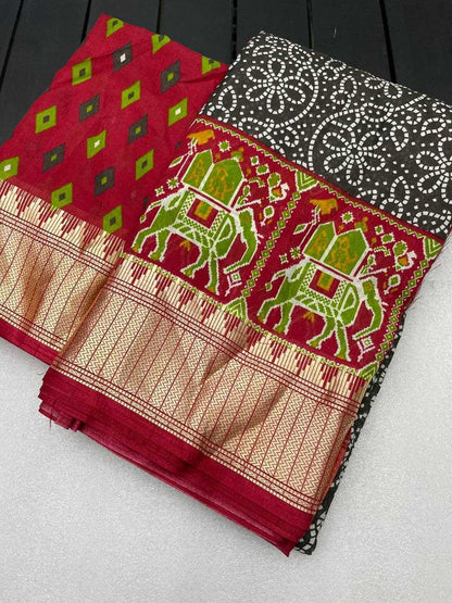 Crepe Silk Rmp Binni  Saree