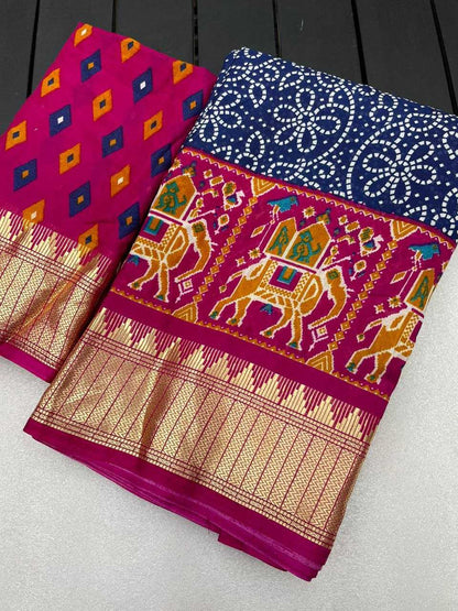 Crepe Silk Rmp Binni  Saree