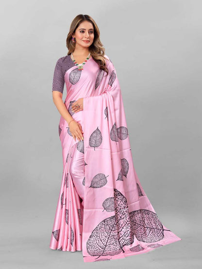 Crepe Srrt Japan Crape1 Sarees  Printed Ladies Crepe Satin Sarees