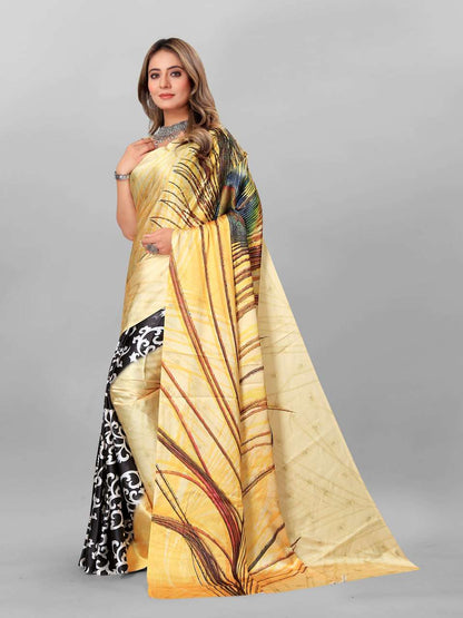 Crepe Srrt Japan Crape1 Sarees  Printed Ladies Crepe Satin Sarees