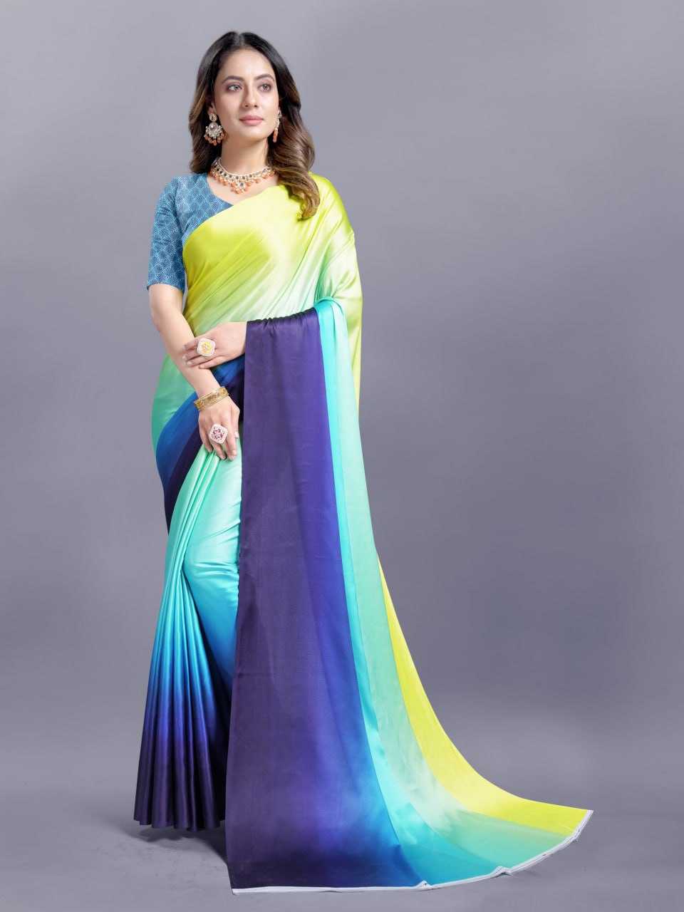 Crepe Srrt Japan Crape10 Sarees  Printed Ladies Crepe Satin Sarees