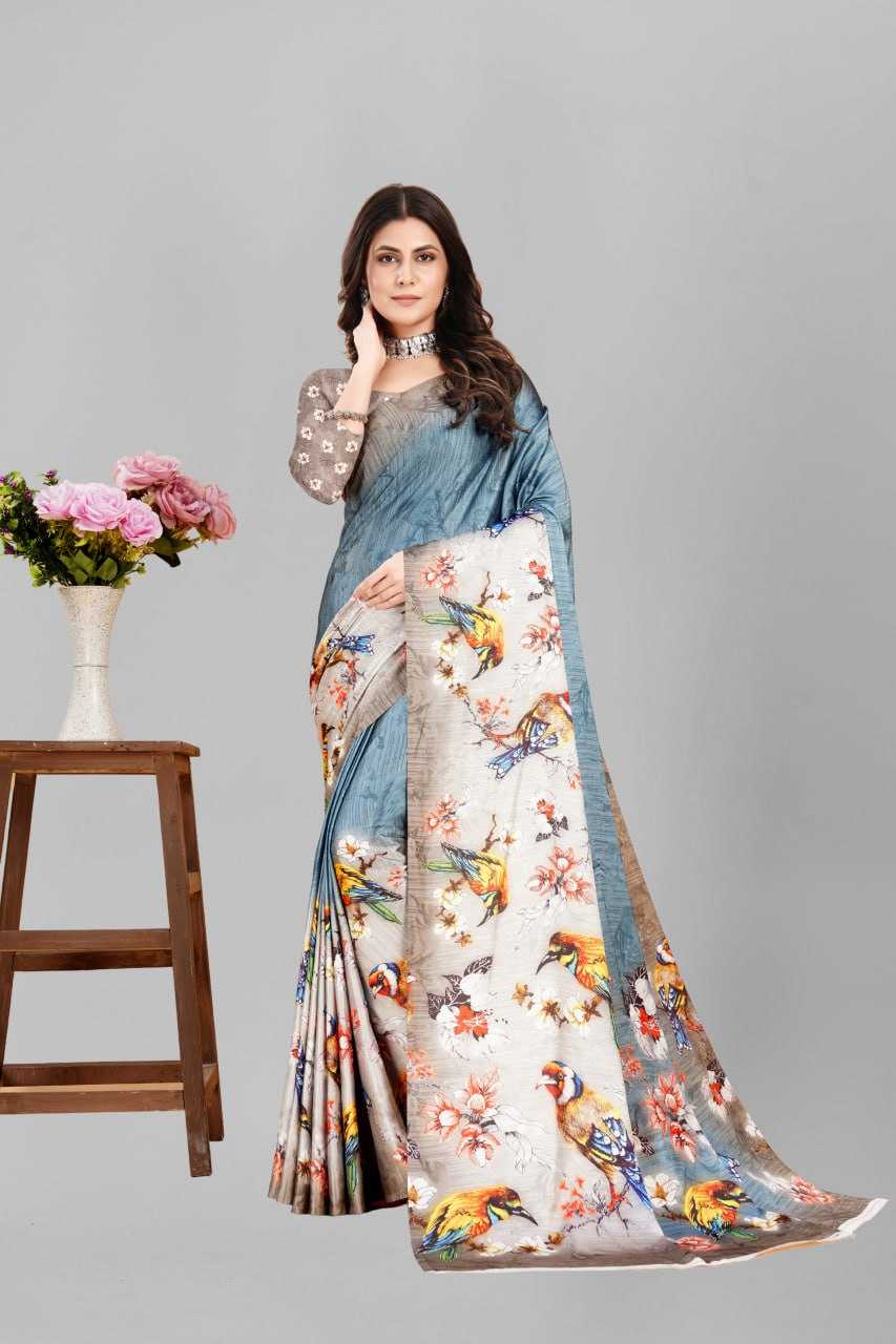 Crepe Srrt Japan Crape9 Sarees  Printed Ladies Crepe Satin Sarees