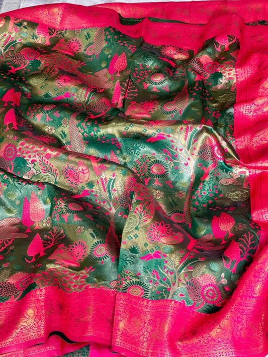 Dharmavaram Silk Rin186 Rvv26 Silk Sarees  Heavy Silk Soft Silk Pattu Printed Silk Sarees