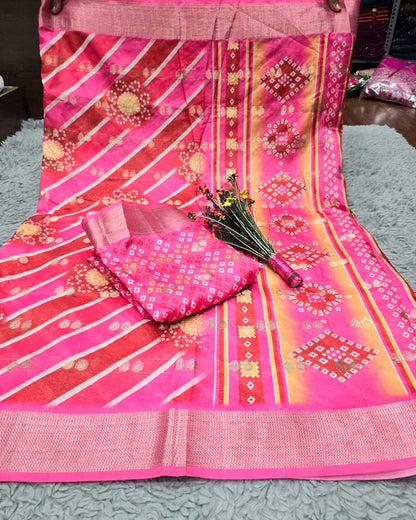 Dobby Rjk 07 Sarees  Printed Ladies Leheriya Sarees