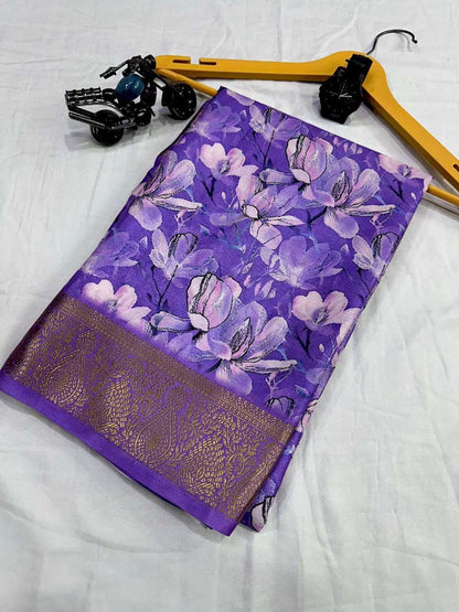 Dola Silk Kesh110 Radha04 Sarees  Printed Ladies Zari Border Sarees