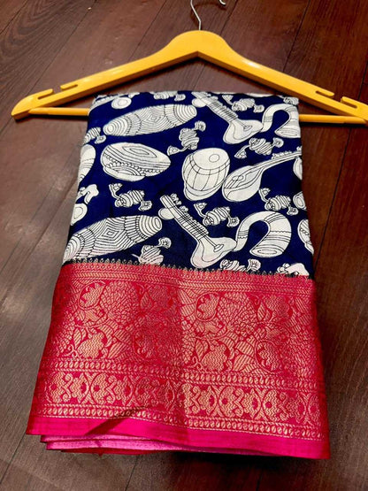 Dola Silk Kesh110 Radha07 Sarees  Printed Ladies Kalamkari Sarees