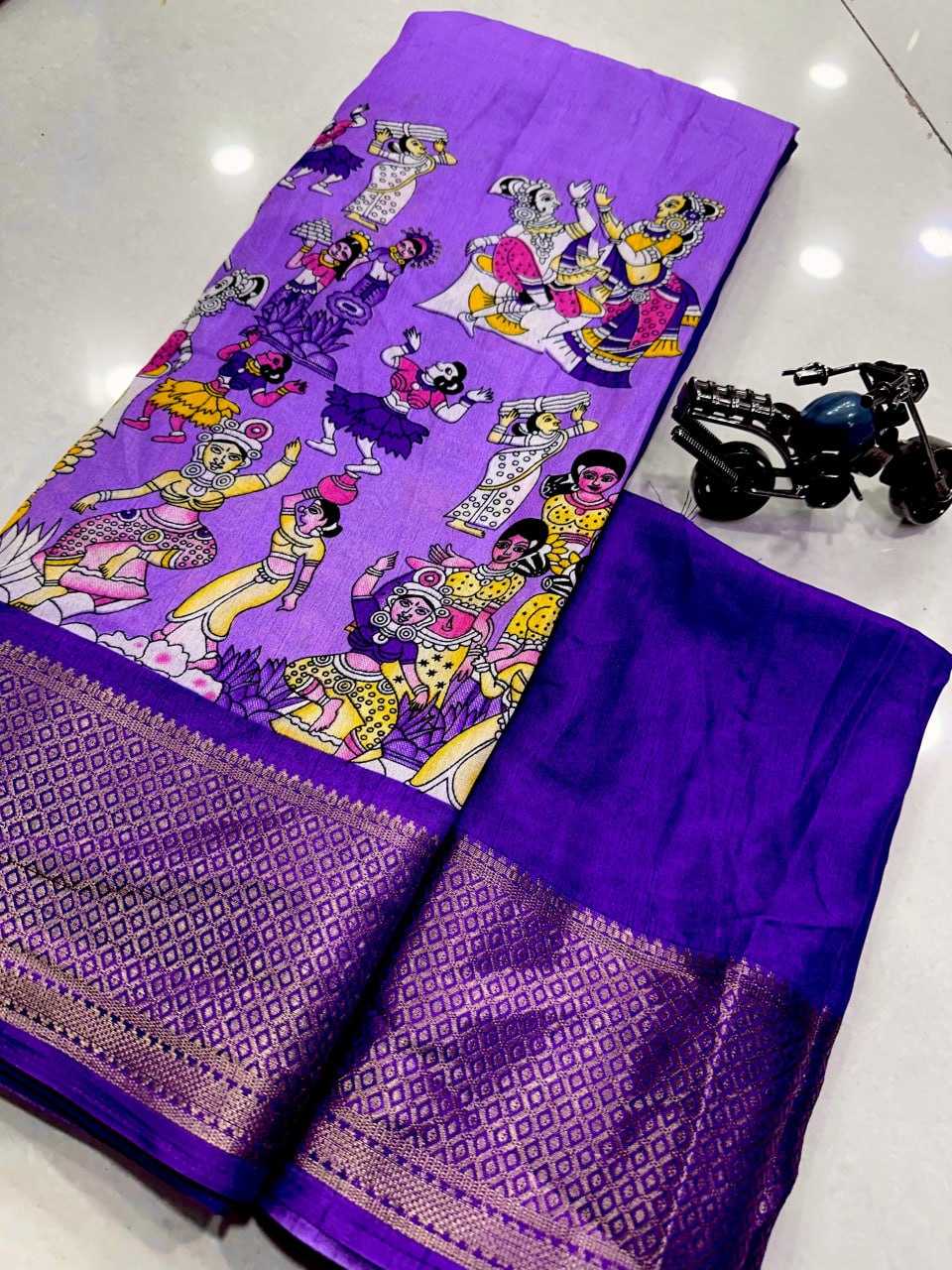 Dola Silk Kesh110 Radha08  Sarees  Printed Ladies Kalamkari Sarees