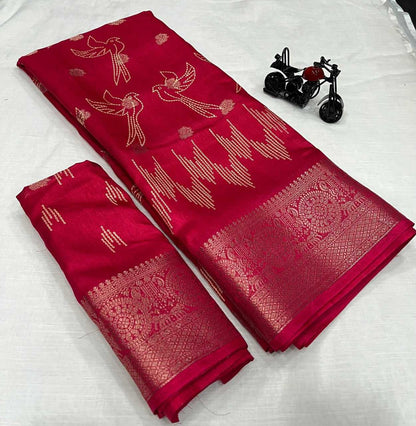 Dola Silk Kesh117 Rwc17 Sarees  Ladies Printed Zari Border Sarees