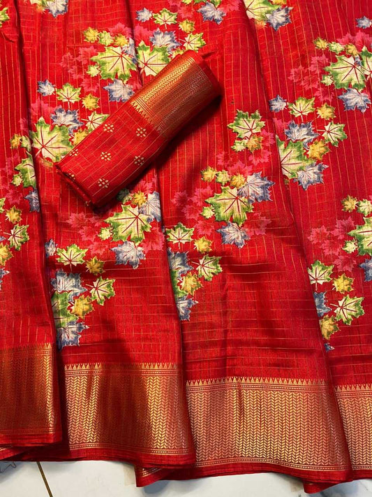 Dola Silk Kesh117 Rwc21 Sarees  Printed Indian Zari Border Sarees