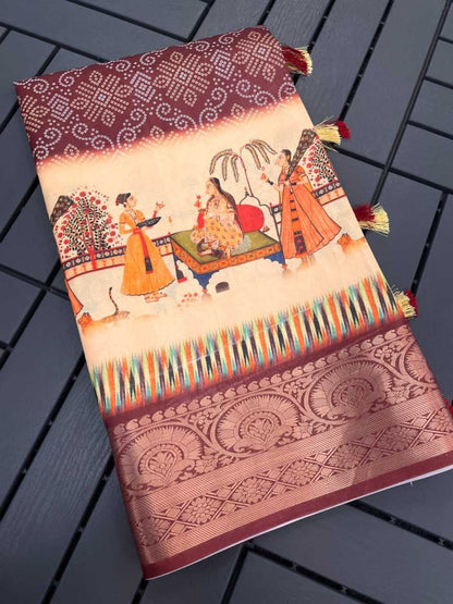 Dola Silk Kesh161 Trm03 Silk Sarees  Dola Silk Soft Silk Traditional Silk Printed Silk Sarees