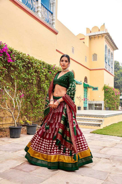 Dola Silk Kesh187 Batika Lehengas  Silk Printed Lehengas