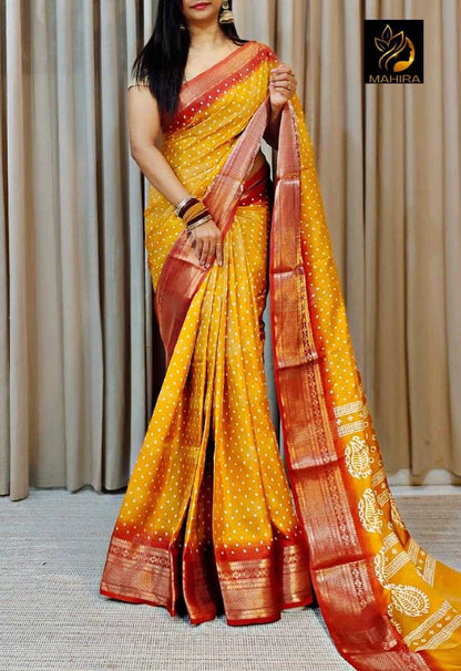 Dola Silk Mkd 102 Sarees  Printed Ladies Bandhani Bandhej Sarees