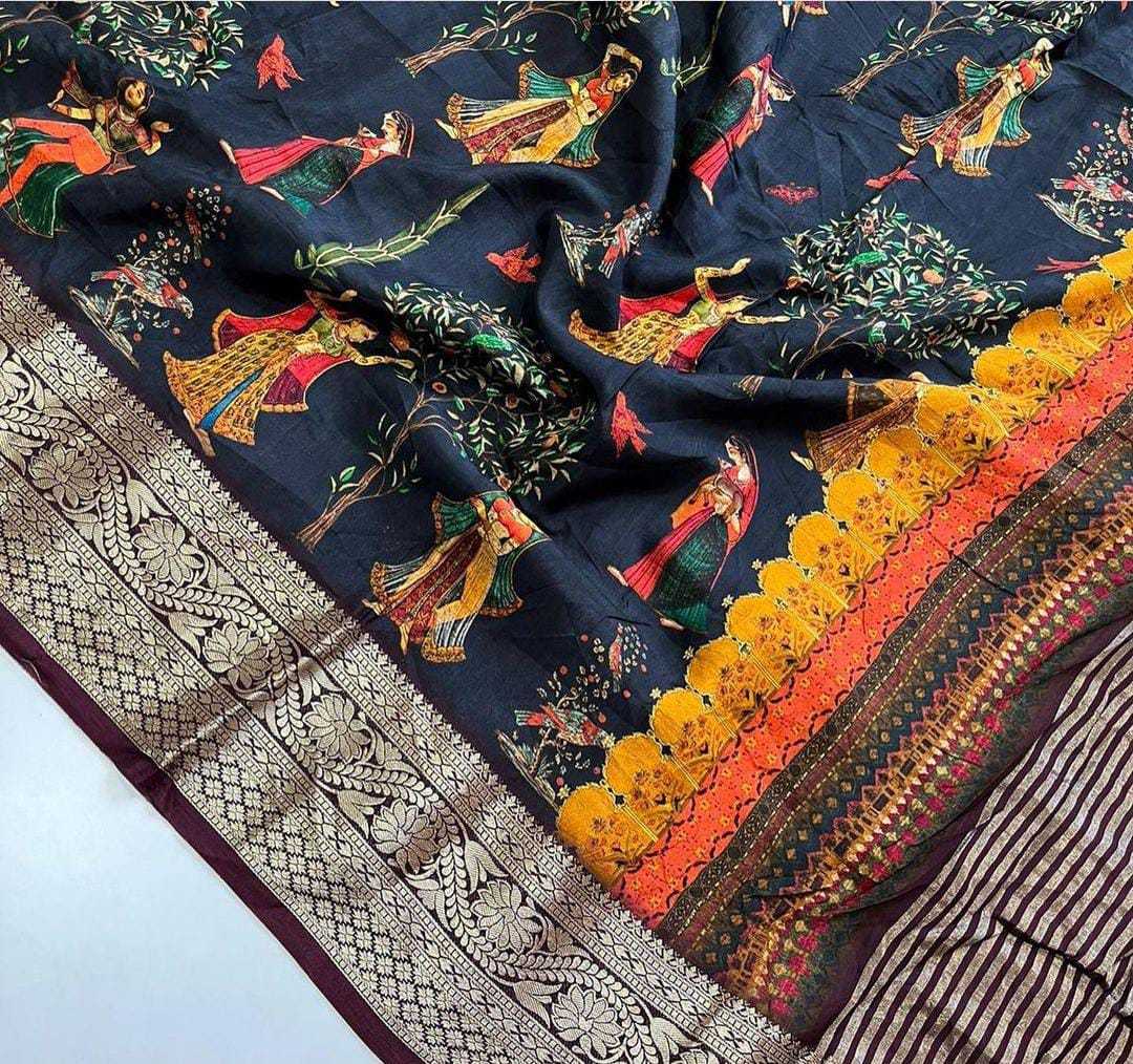 Dola Silk Mkd 66 Sarees  Printed Ladies Indian Sarees E