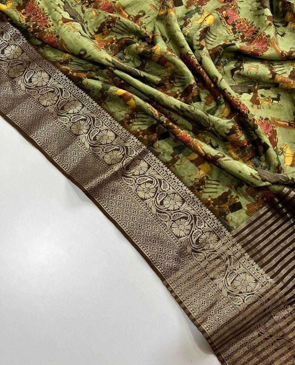 Dola Silk Mkd 70 Sarees  Printed Ladies Kalamkari Sarees E