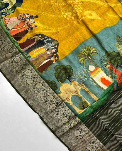 Dola Silk Mkd 71 Sarees  Printed Ladies Kalamkari Sarees E