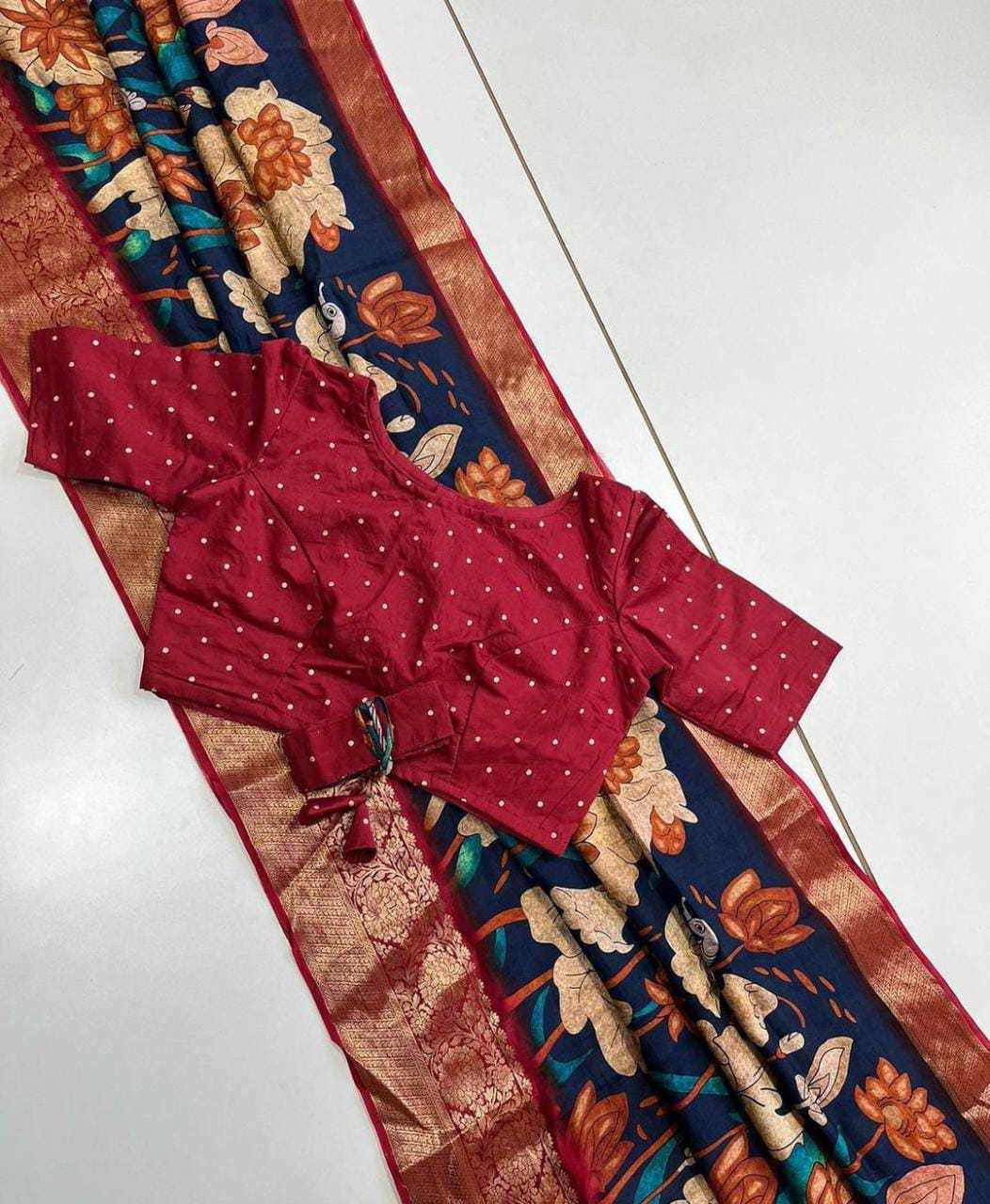 Dola Silk Mkd 74 Sarees  Printed Ladies Kalamkari Sarees E