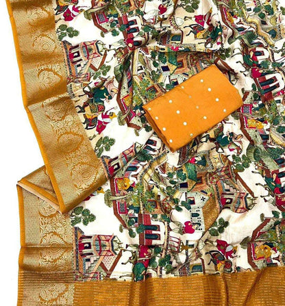 Dola Silk Mkd 76 Silk Sarees  Printed Ladies Kalamkari Sarees