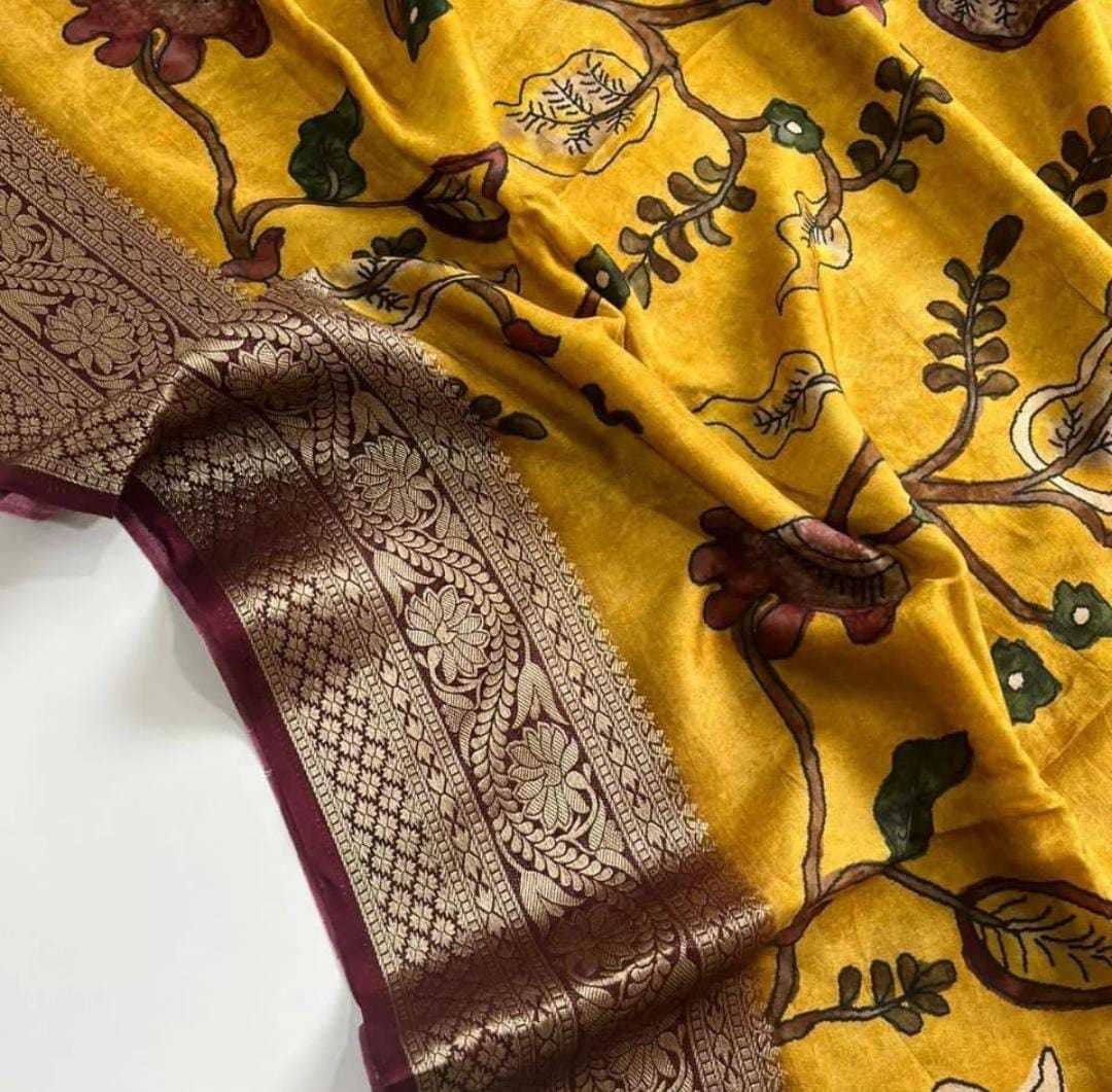 Dola Silk Mkd 80 Sarees  Printed Ladies Kalamkari Sarees