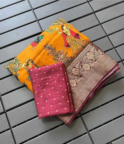 Dola Silk Mkd 89 Sarees  Printed Ladies Kalamkari Sarees