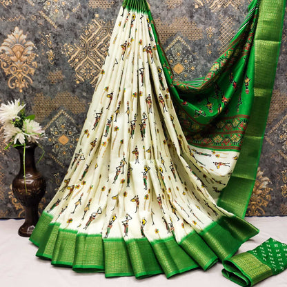 Dola Silk Mkd Kutputli Sarees  Printed Indian Ladies Sarees