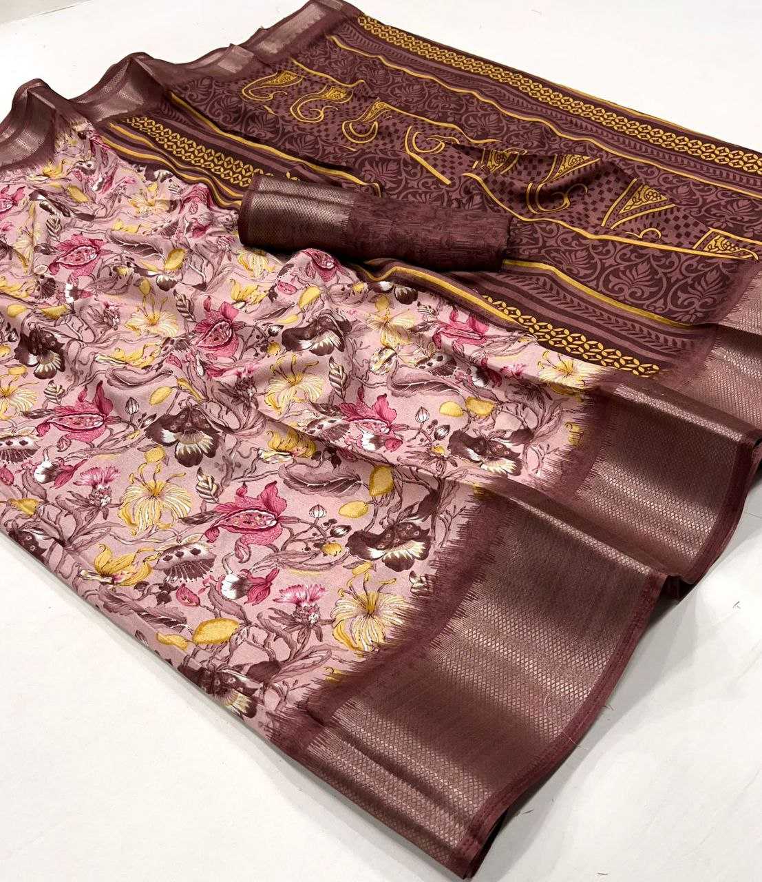 Dola Silk Pvc Jari  Saree