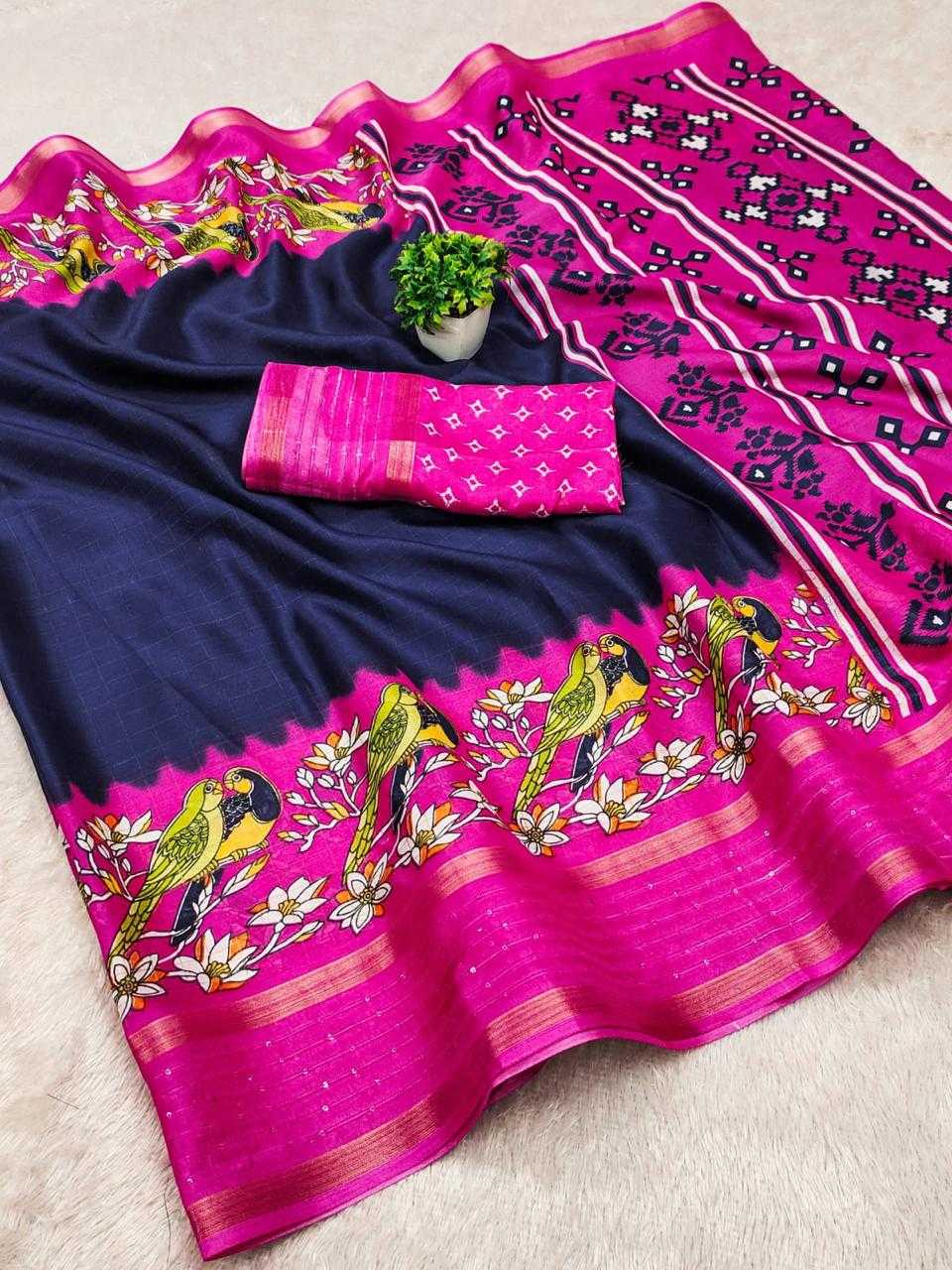 Dola Silk Rin149 Mkd137 Silk Sarees  Dola Silk Soft Silk Printed Silk Sarees