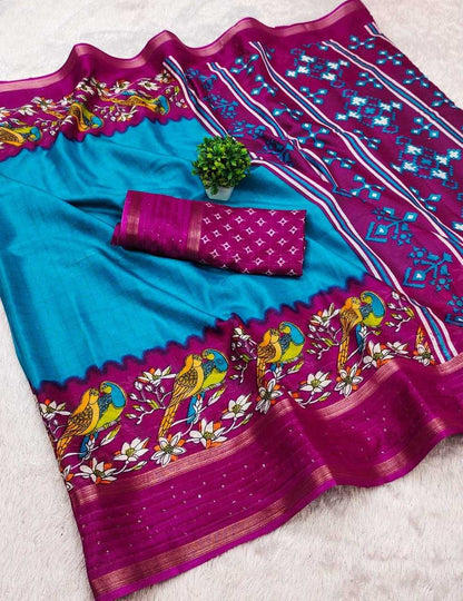 Dola Silk Rin149 Mkd137 Silk Sarees  Dola Silk Soft Silk Printed Silk Sarees