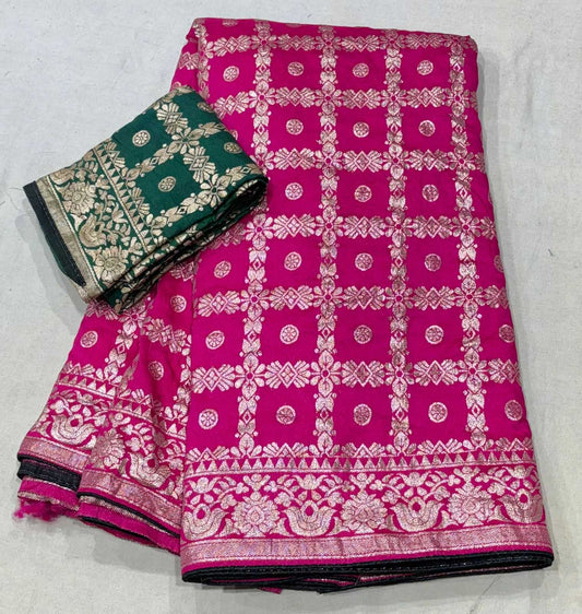 Dola Silk Rin152 Nsd62 Silk Sarees  Dola Silk Soft Silk Pure Zari Silk Zari Border Silk Sarees