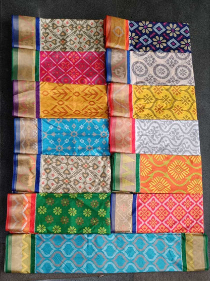 Dola Silk Rin165 Rri09 Silk Sarees  Dola Silk Ikat Printed Silk Sarees