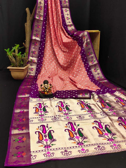 Dola Silk Rin183 Chandni Silk Sarees  Dola Silk Soft Silk Traditonal Paithani Silk Sarees