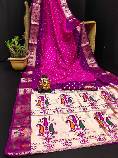 Dola Silk Rin183 Chandni Silk Sarees  Dola Silk Soft Silk Traditonal Paithani Silk Sarees