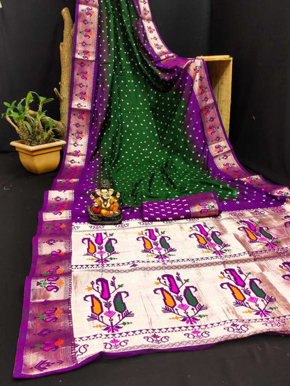 Dola Silk Rin183 Chandni Silk Sarees  Dola Silk Soft Silk Traditonal Paithani Silk Sarees