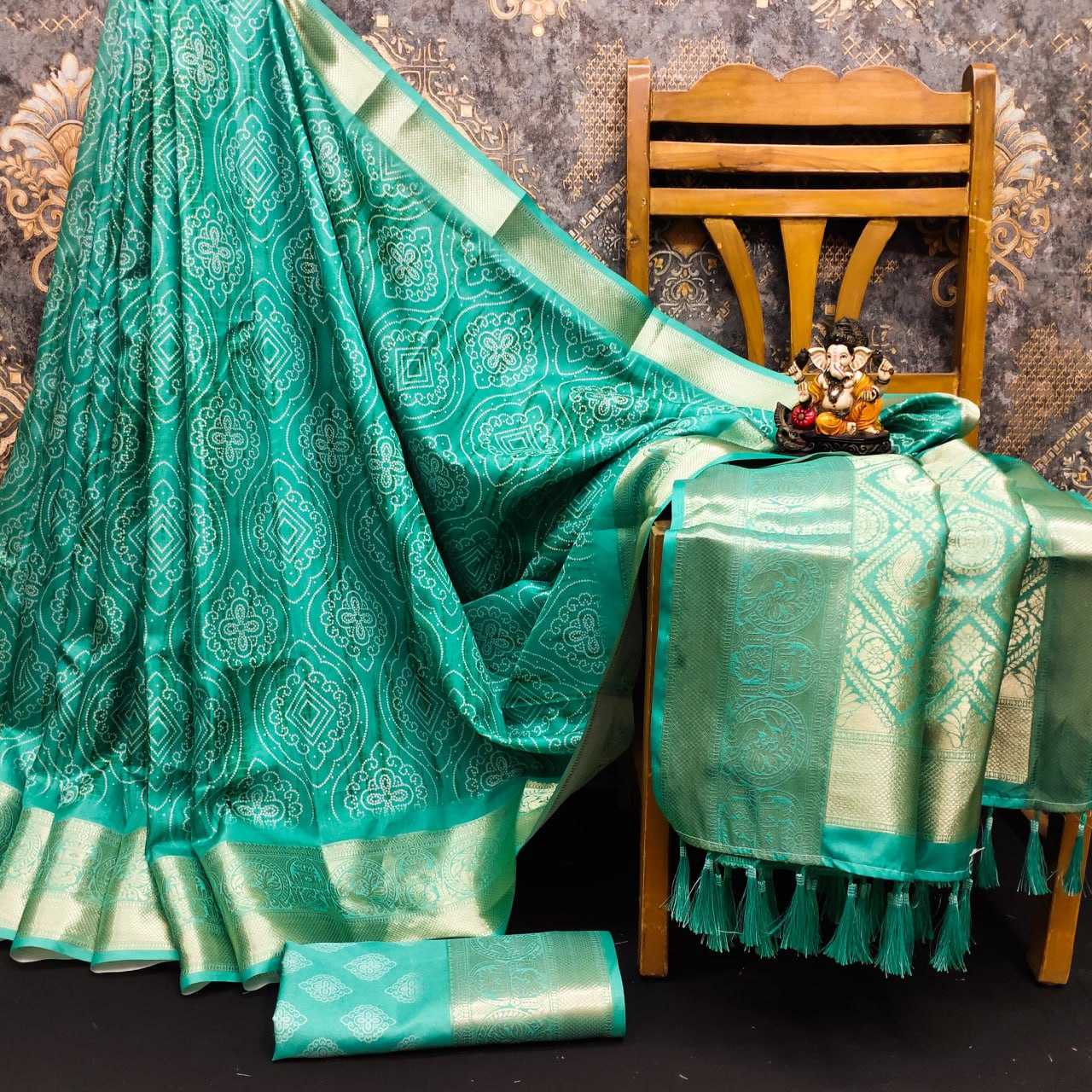 Dola Silk Rin183 Kaushlya Silk Sarees  Dola Silk Soft Silk Printed Silk Zari Border Silk Sarees