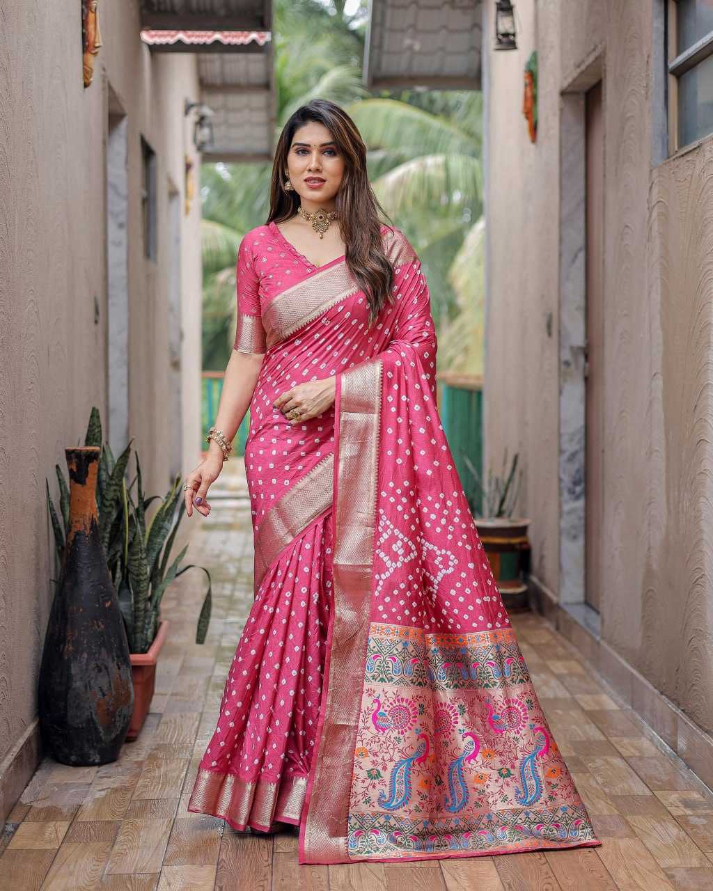 Dola Silk Rin183 Yashomati Silk Sarees  Dola Silk Paithani Soft Silk Traditional Sarees