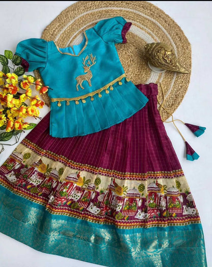 Dola Silk Rin192 8039 Kids Wear  Kids Lehengas