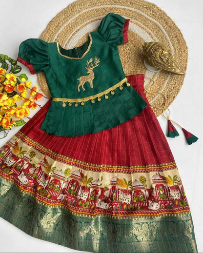 Dola Silk Rin192 8039 Kids Wear  Kids Lehengas